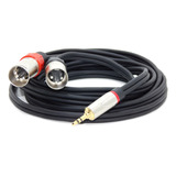 Cable Mini Plug A 2canon Balanceados Macho 3 Mts Profesional