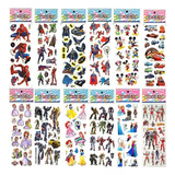 10 Laminas Stickers 3d Pegatinas Animes - Surtidas / Al Azar