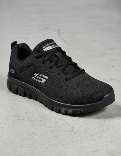 Tenis Skechers Negro Memory Foam Original Deportivo Gym | Envío gratis