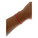 Pulsera Ajustable Hilo Rojo Y Bolitas De Plata 925 Regalo 