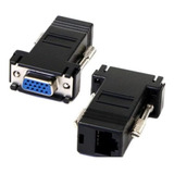 Kit 10 Adaptador Conector Femea Vga X Rj45 Cabo De Rede