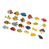 24x Plástico Peces Marinos De Peces Marinos Pequeña Figura