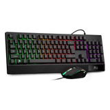 Kit Teclado Y Mouse Usb Led Rgb Gamer Rii Rk400 Ergonomico