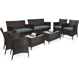 Excelente Juego De Muebles Para Exterior 8 Pcs Envio Gratis