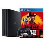 Sony Playstation 4 Pro 1tb + Red Dead Redemption 2 + 2 Controles