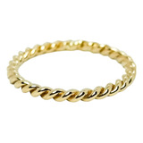 Anillo Trenzado Oro Italiano 18k Ley 750