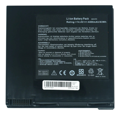 Bateria Compatible Con Asus G74 G74sx G74j A42-g74 Lc42sd128
