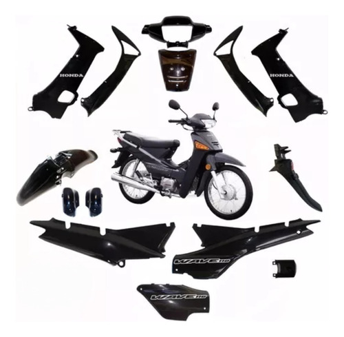 Kit Plasticos Honda Wave Cachas Carenados Calcos De Regalo