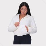 Jaqueta Casaco Blusa Pelinho Pelúcia Teddy Feminino De Frio