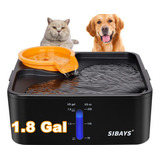 Sibays Fuente De Agua Para Perros Grandes, Dispensador De Cu