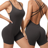 Sexy Backless Traje De Una Pieza, Deportes Fitness Yoga Wear