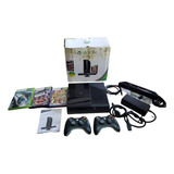 Microsoft Xbox 360 Super Slim 4gb Na Caixa Com Kinect +jogos!!!!