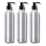 Kit 3 Dispensadores De Lujo Aluminio Jabón,shampoo 250ml