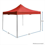 Tenda Gazebo Articulado 3x3 Aço Resistente Sanfonado Praia