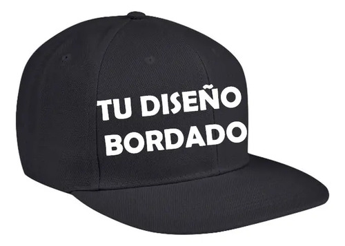 Lote 6 Gorras Personalizadas Bordada Visera Plana Ajustable