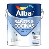 Latex Baños Y Cocinas Alba Antihongo X 1lts Color Blanco
