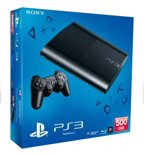 Playstation 3 Super Slim Com 500gb De Armazenamento E Mais De 1000 Jogos! No Hd Interno E Super Conservado (estado De Novo). Com Todos Cabos Originais