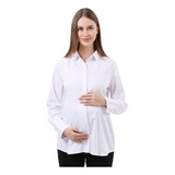 Camisa De Maternidad Con Botones, Blusa Formal De Manga Larg