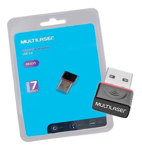 Adaptador Usb Wireless 150mbps Preto Multilaser - Re035