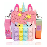 1 Monedero De Unicornio Pop It, Kit De Juguetes Al Por Mayor