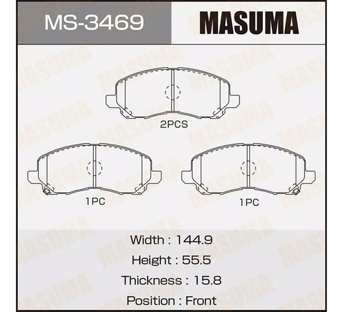 Pastillas De Frenos Delantero Mitsubishi Outlander 2.4 Y 3.0 Foto 2