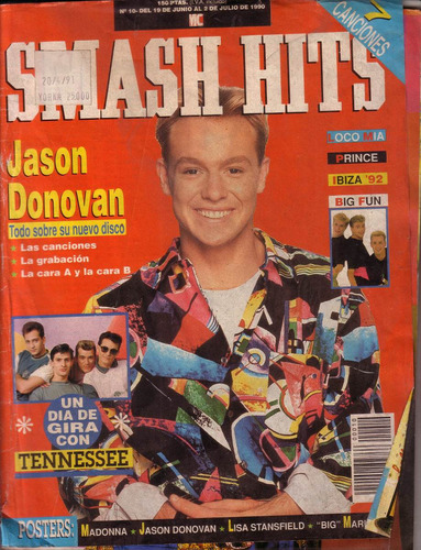 Smash Hits  Jason Donovan  Poster Madonna Barcelona