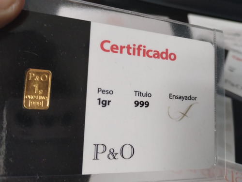 Lingote 1gr Oro 24k Certificado 