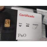 Lingote 1gr Oro 24k Certificado 