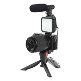 Kit Suporte De Celular Tripe Vlogging Youtuber Microphone