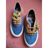 Zapatillas Levi's Niños Talle 11 U S A - Cuero / Lona -