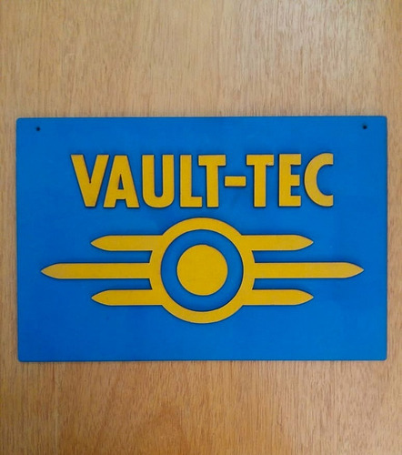 Quadro Placa Vault-tec Fallout Em Relevo, Decoração Gamer