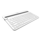 Teclado Bluetooth Logitech K480 Qwerty Inglés Us Color Blanco