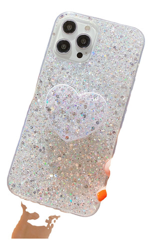 Funda Para iPhone,con Pop Socket Corazón