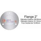 4 Flanges  2'' Aço Inox C/ Miolo Para Tubos E Corrimão 