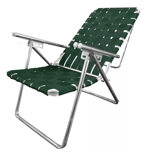 Sillón Trenzado Aluminio Alumel Posiciones -mar Del Plata