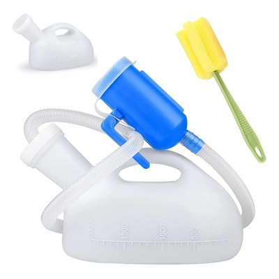 Orinal Portátil Masculino Antiderrame 2000ml Con Manguera Blanco | Envío gratis