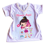 Camiseta Infantil Personalizada Luluca Youtuber Gamer 