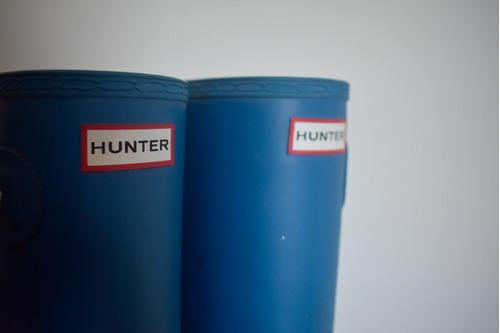 Botas De Lluvia Hunter Originales Azules Usadas Buen Estado