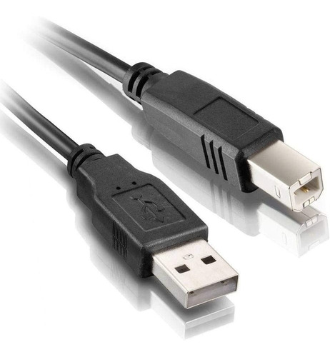 Cabo De Impressora 5 Metros Usb 2.0 Am \ Bm - Exbom Cor Preto