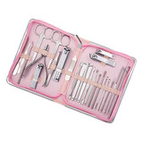 Juego De Manicura Profesional, Kit De Cortaúñas Con Rosa