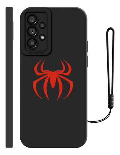 Carcasa Silicona Para Samsung De Spiderman Araña + Correas