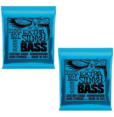 Kit 2 Jogos Corda Baixo 040 Ernie Ball Encordoamentos Slinky