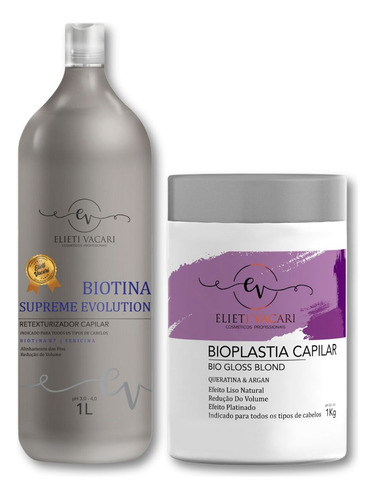 Biotina Ev + Bioplastia Violet Ev Sem Formol 