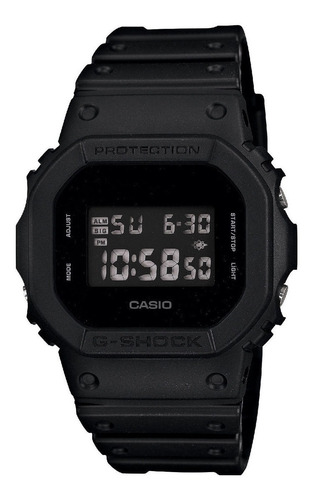 Relógio De Pulso Casio G-shock Dw5600 Com Corpo Preto,  Digital, Para Sem Gênero, Fundo  Preto, Com Correia De Resina Cor Preto, Subdials De Cor Cinza, Ponteiro De Minutos/segundos Cinza, Bisel Cor Pr