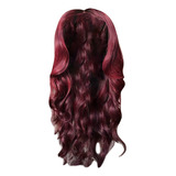 Cubrecabezas Wig Para Mujer, Cabello Rizado, Ondulado, Rojo