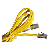 Cable Liso Para Teléfono 1,40 Mt Plano Conector Salida Rj11