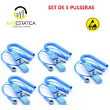 Pulsera Antiestatica 1mega Ohm 1,8mts Set 5 Unidades+ Envio 