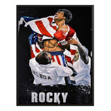 Cuadro Rocky Balboa Silvester Stallone Box Sala C/ Marco