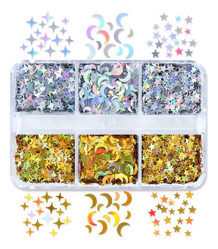 Star Glitter Para Rellenar Moldes De Resina Epoxi, Material