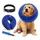 Collar Isabelino Inflable Perros Gatos Con Inflador S-xl